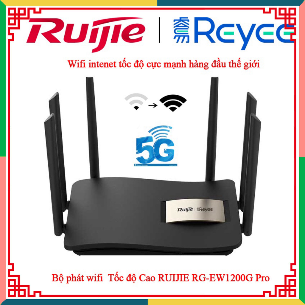 Bộ phát wifi ruijie rg- ew1200g pro & ew300 pro ew300N ew1300G 6 ,4 ,2 anten Mesh băng tần kép siêu 