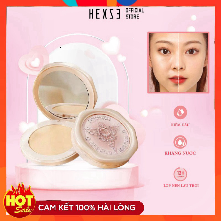 Phấn phủ dạng nén HEXZE 5g, kiềm dầu giữ lớp nền lâu trôi