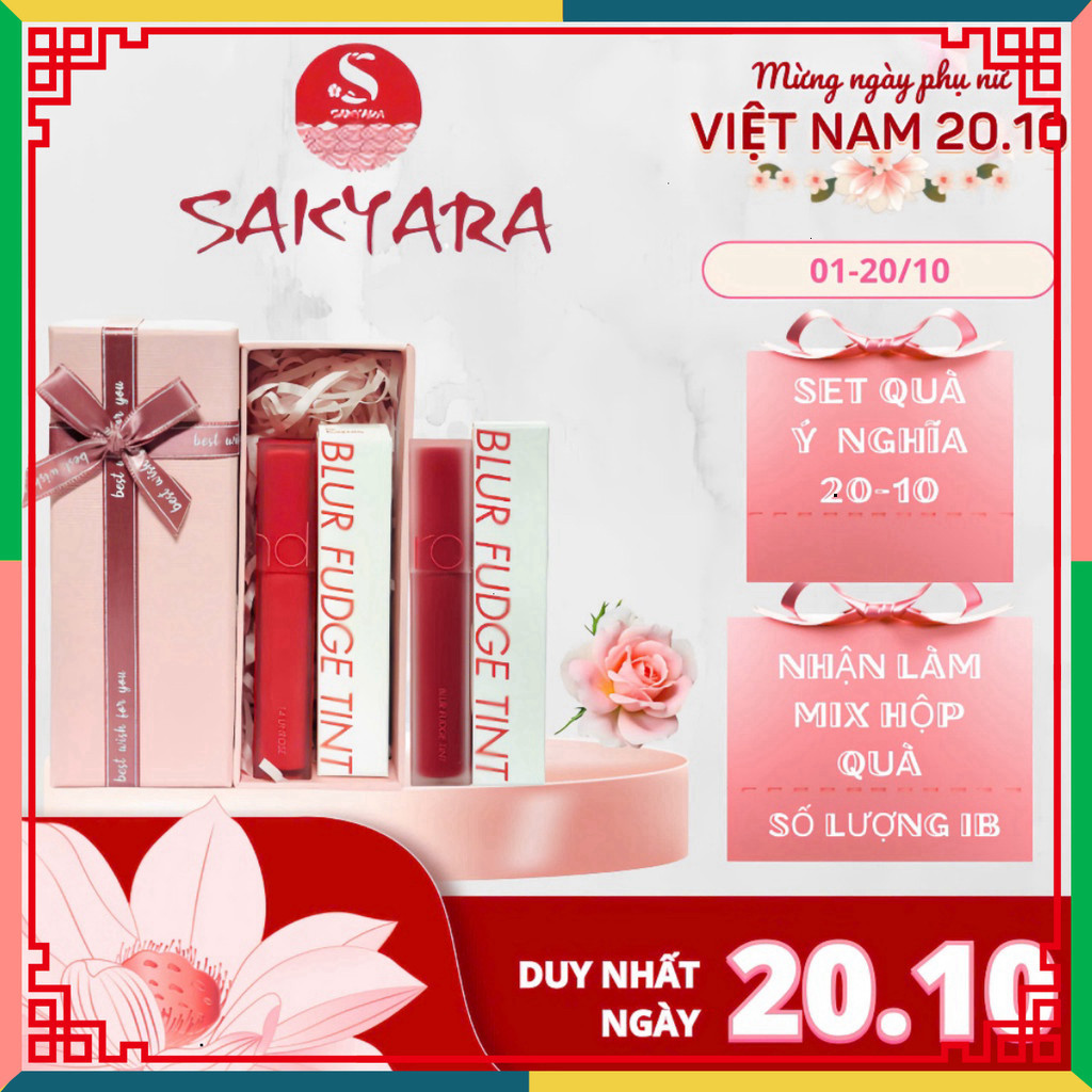 ( SÉT QUÀ 20/10 MIX SON ) Son Kem Romand Blur Fudge Tint 03-04 -08 5g cho đôi môi mịn mượt Hàn Quốc