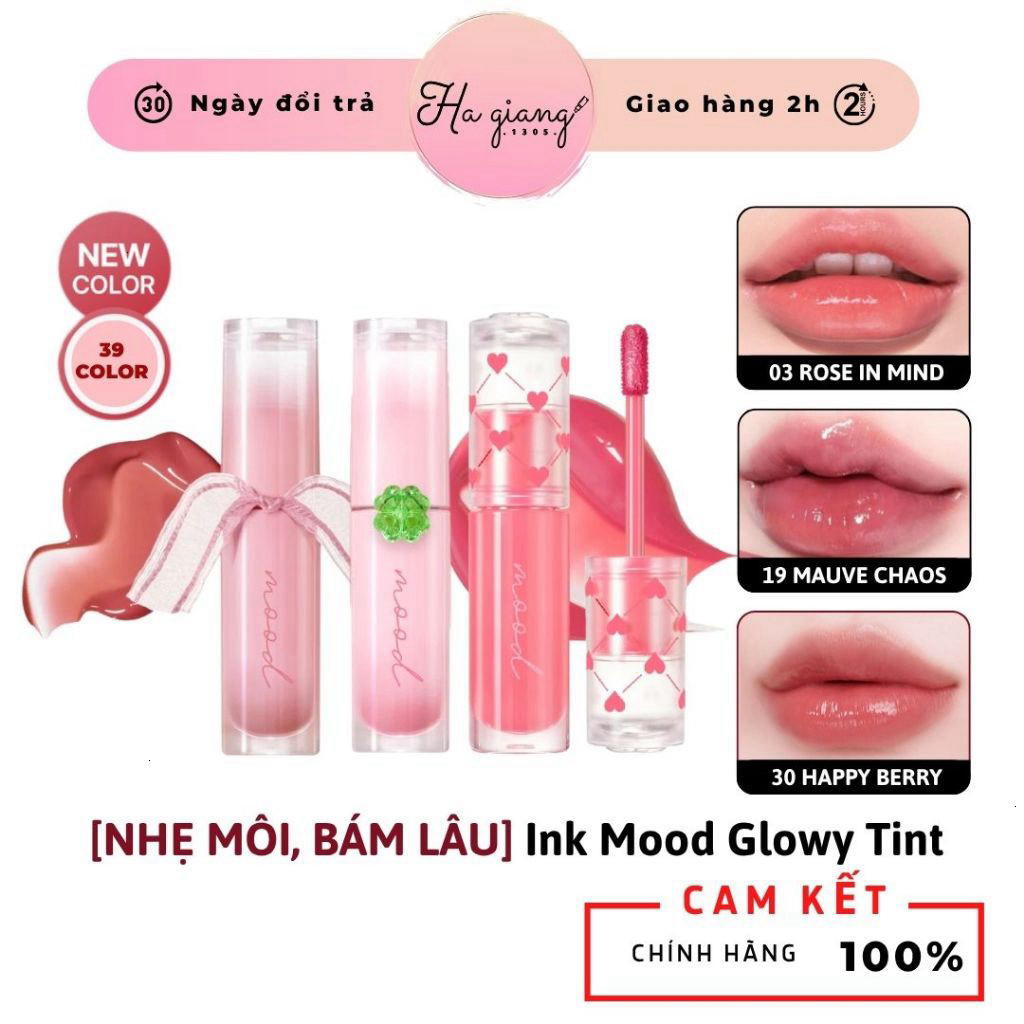 [FREESHIP HOẢ TỐC] Son Kem Tint Bóng Peripera Ink Mood Glowy Tint, Son Tint Bóng Ink Mood Glowy Tint