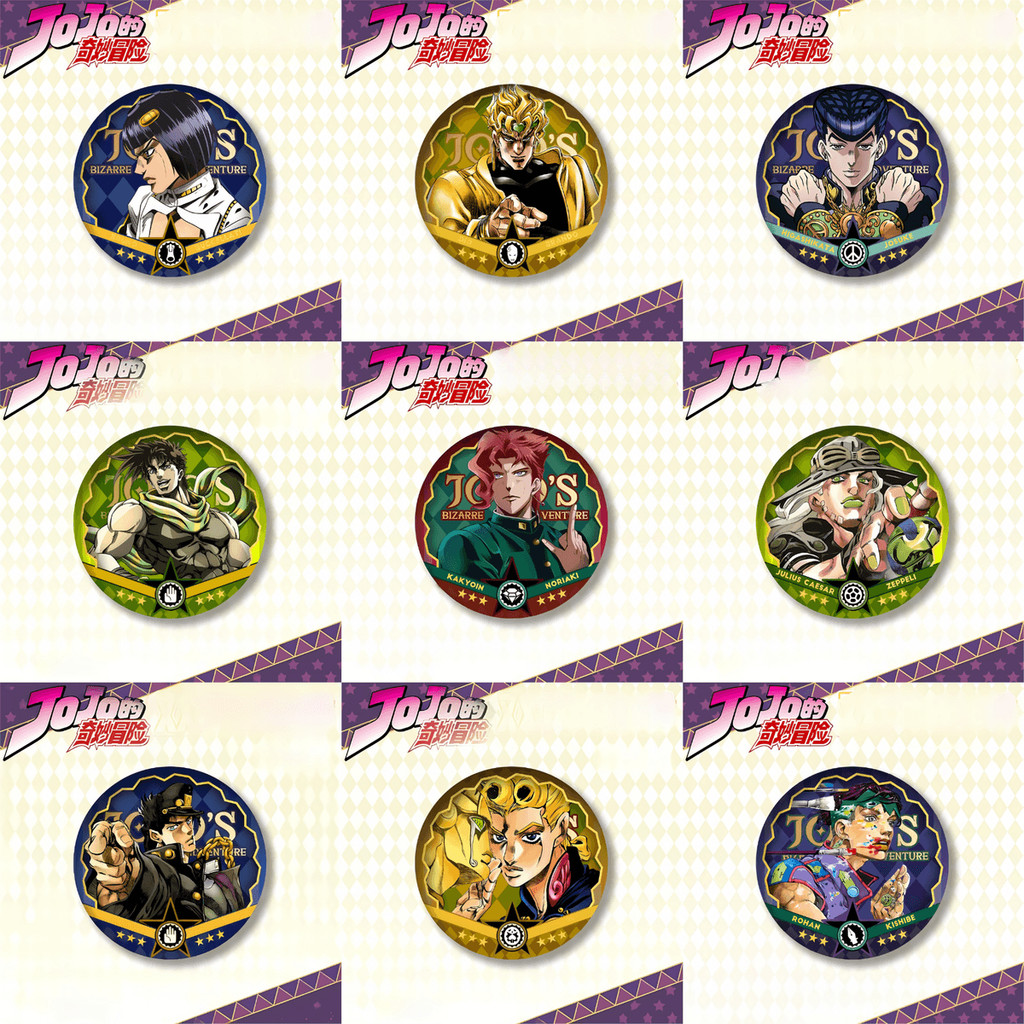 Huy Hiệu JoJo's Bizarre Adventure Badge Cuộc Phiêu Lưu Kỳ Bí Balo Túi Xách tiện lợi manga anime chib