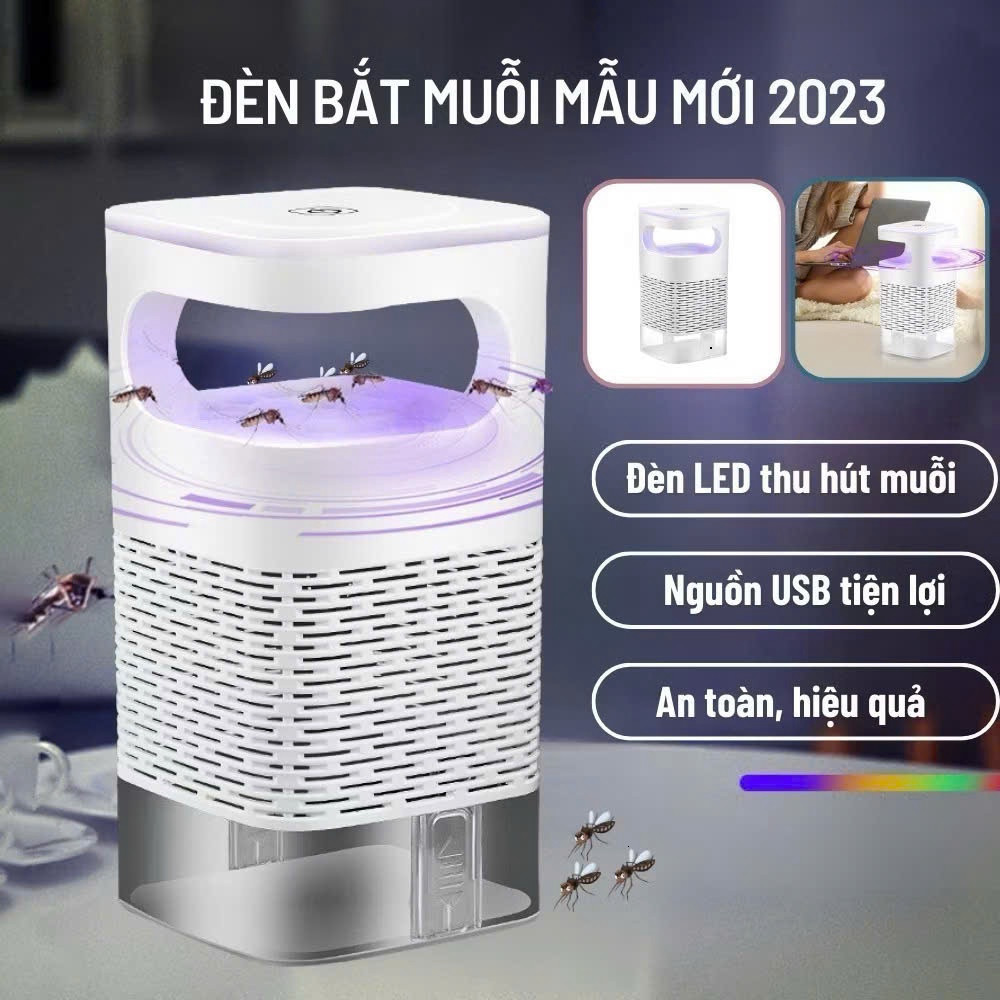 Đèn bắt muỗi thế hệ mới diệt côn trùng điện quang máy bắt muỗi kiêm đèn ngủ chống lóa mắt - HGHOME