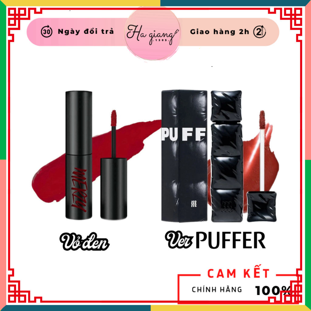 Son Kem Lì Merzy The First Velvet Tint V6 Version V6 BLUE DREAM - V6 SIREN - V6 CLASSIC Đỏ gạch tone