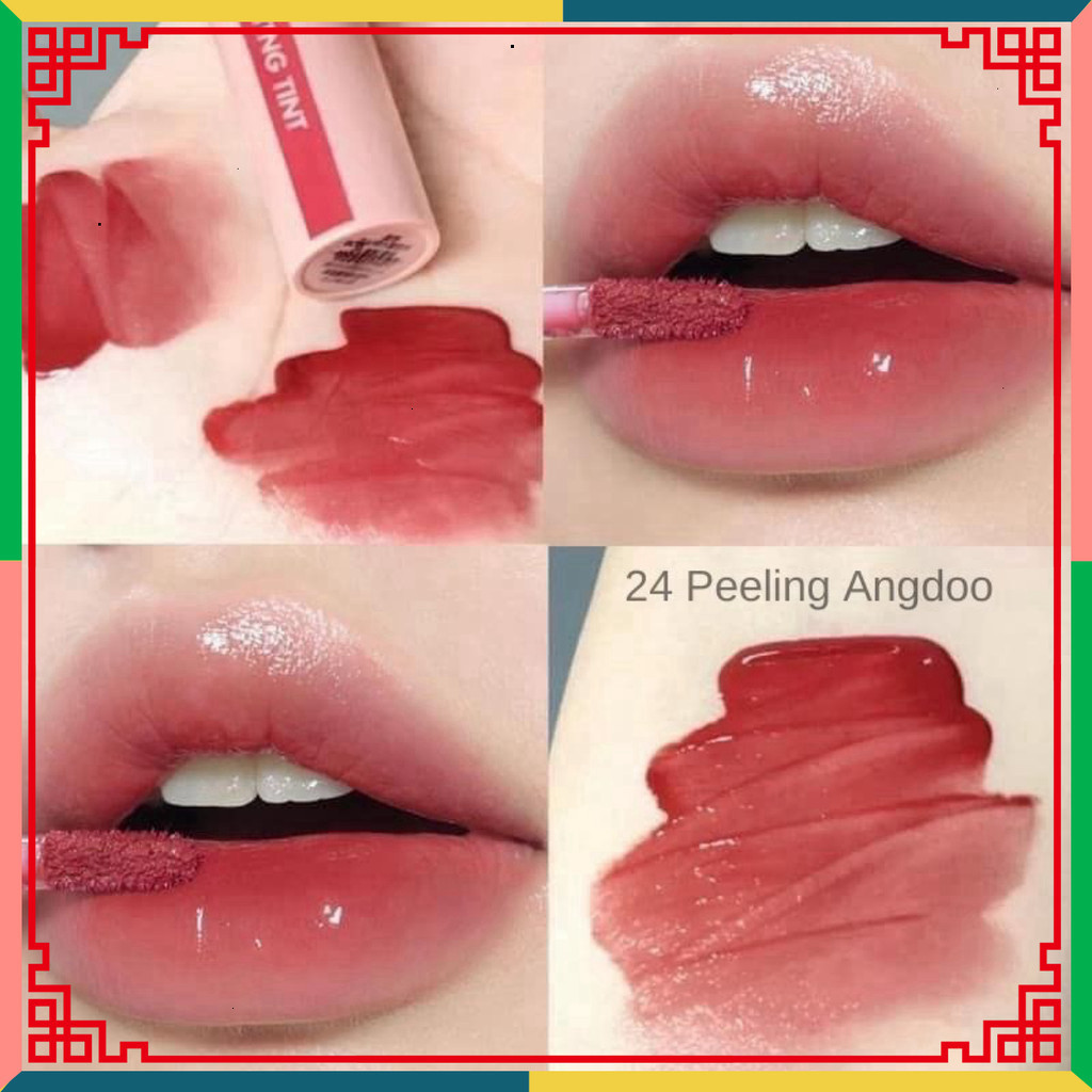 Son Kem Bóng Romand Juicy Lasting Tint 24 Peeling Angdoo Màu đỏ ánh nude