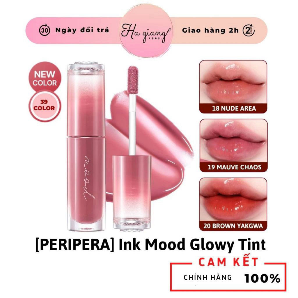 [HOẢ TỐC] Son Tint Bóng Peripera Ink Mood Glowy Tint 18 -19 -20, Son Peripera Mood Ink: Màu 30 và 32