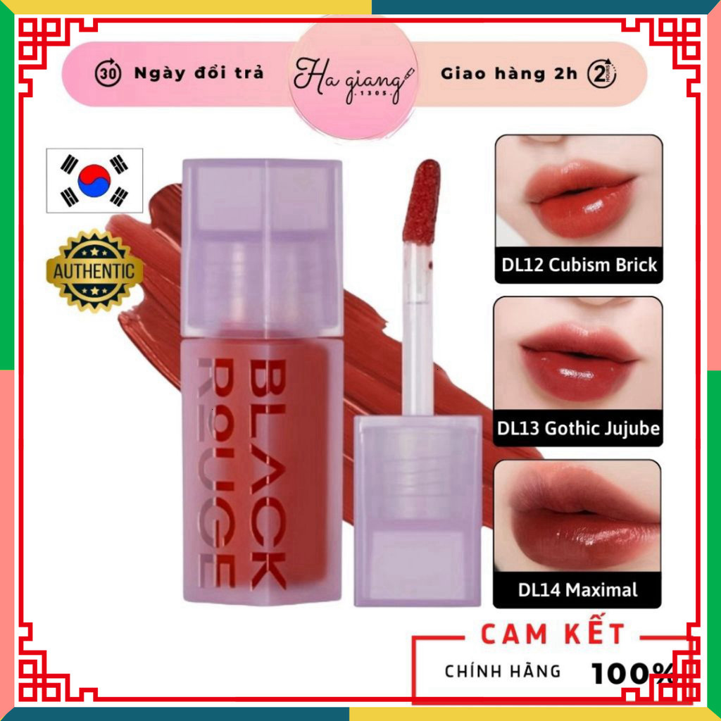 [DL01 - DL14] Son Kem Lì Black Rouge Double Layer Over Velvet Full màu DL12 DL13 DL14