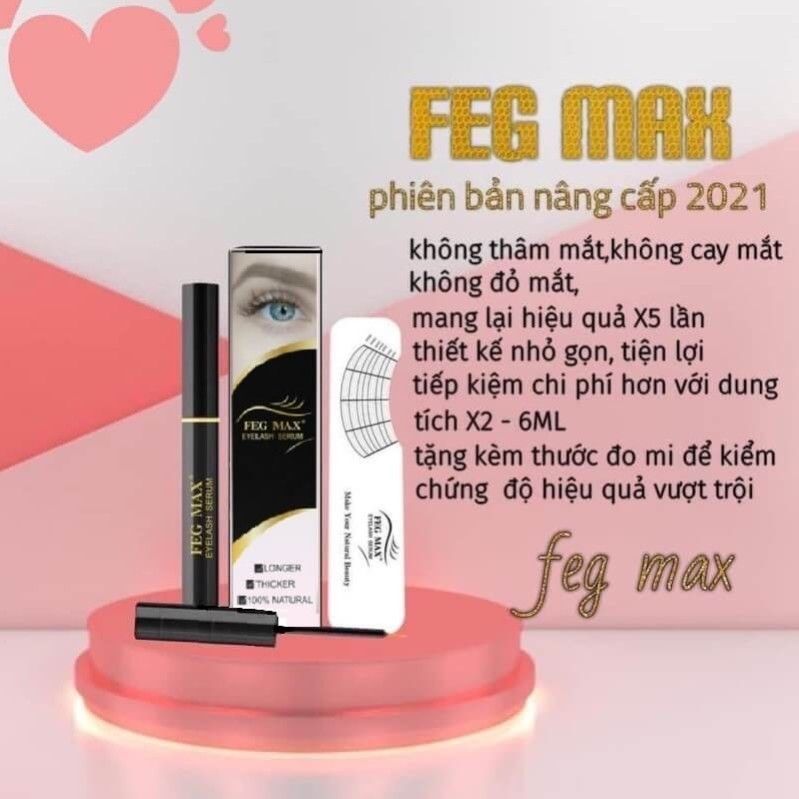 Dưỡng mi FEG Max Serum phiên bản cải tiến, hiệu quả hơn gấp 5 lần 6ML