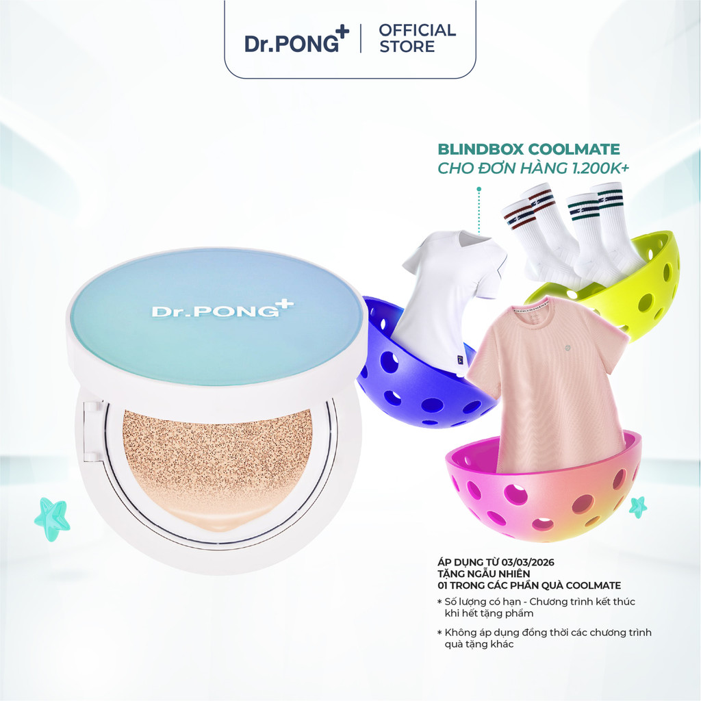 Phấn nước dành cho da dầu mụn Dr.PONG Acne Ace Longwear Cushion 15g