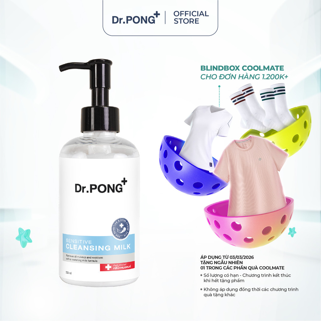 Sữa tẩy trang dịu nhẹ Dr.PONG Cleasing Milk 200ml