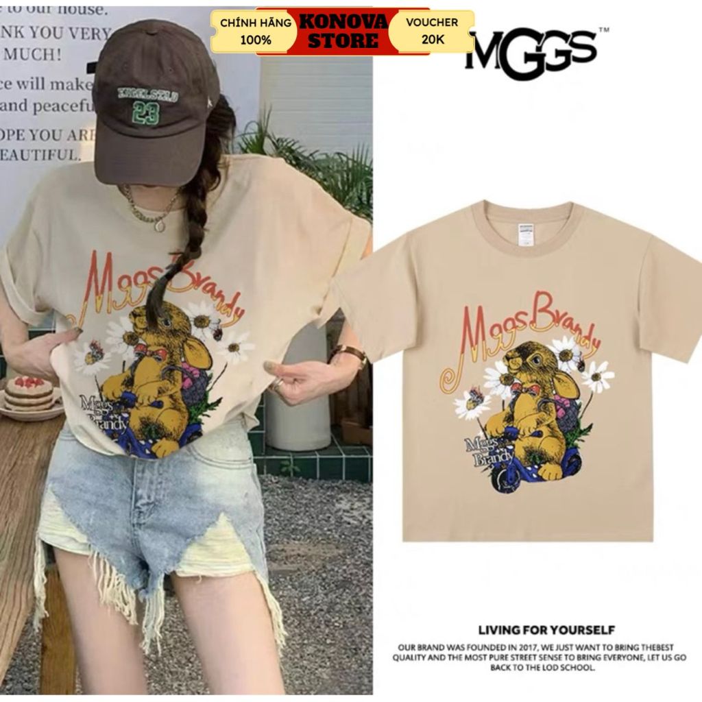 Áo thun Qc hình Thỏ Daisy, cotton 2 chiều mịn by konova store