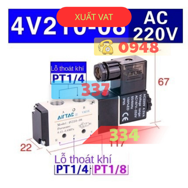 Van Điện Từ 4v21008b  4v210-08 4v21008a 4v310-10 08