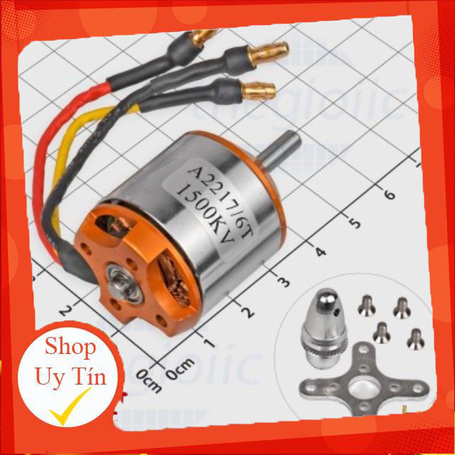 A2217/7T 1250KV Động Cơ Máy Bay Không Chổi Than Trục 3.17mm Giang Tech Hub