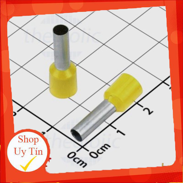 [50 Cái]- E6012 Cos Pin Rỗng Cỡ Dây 6mm2 Màu Vàng Giang Tech Hub