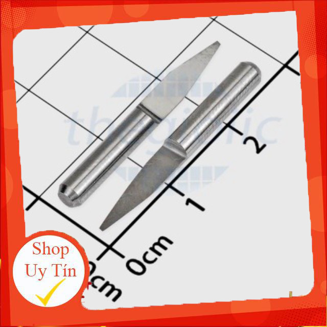 [2 Cái]- NJ3.2006 Dao Khắc 3D CNC 20 Độ, Tip 0.6mm, Dài 26mm Giang Tech Hub