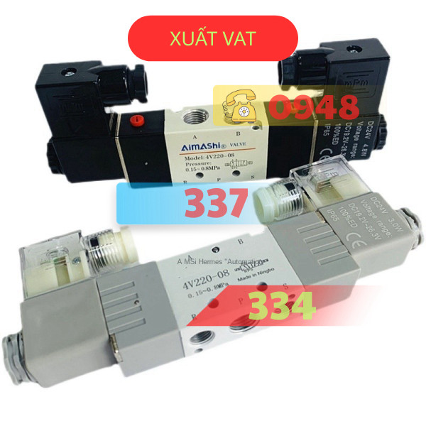 Van Điện Từ  4v220-08  24V  220V