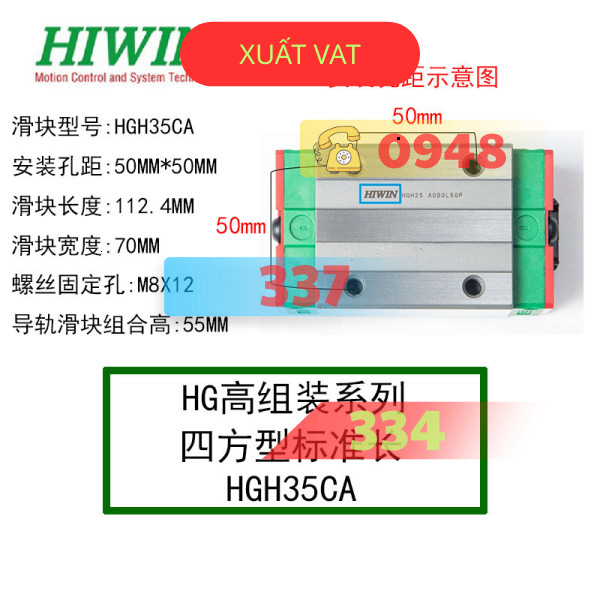 Thanh Trượt Egh15 HGH Hgw 20 25 30 35 45ca CC CB
