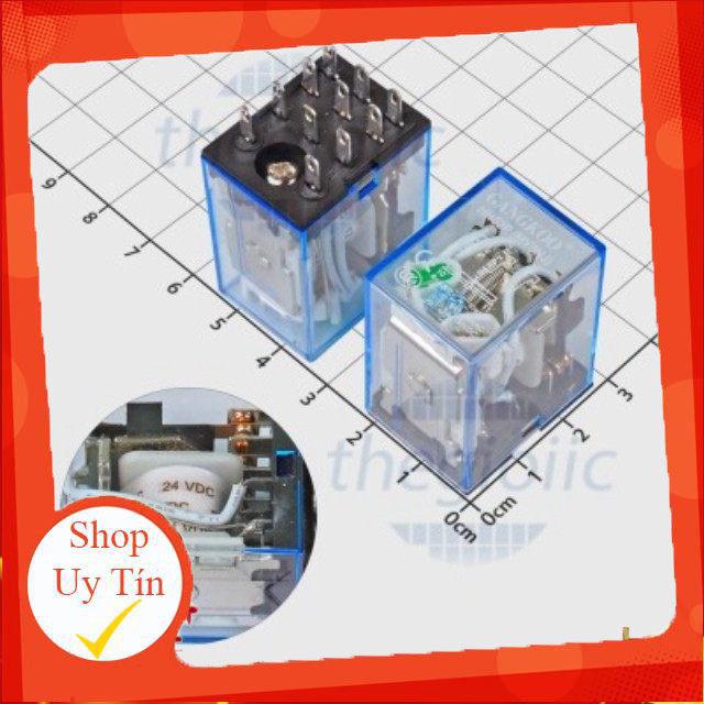 HH53P MY3NJ Rơ Le 24VDC 5A 3PDT 11 Chân Giang Tech Hub