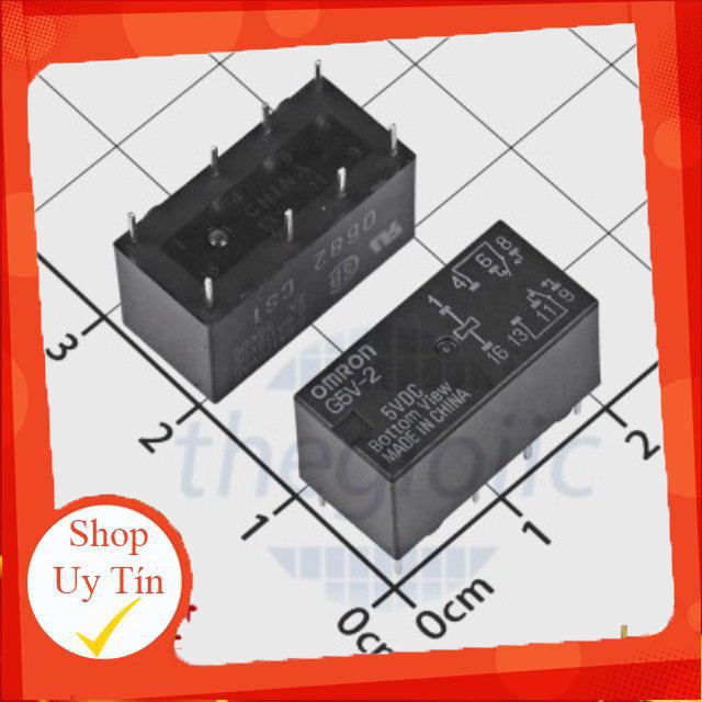 G5V-2-DC5 Rơ Le 5VDC 2A DPDT 8 Chân Giang Tech Hub