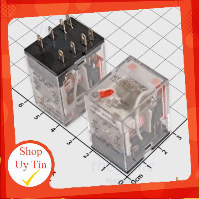 MY2N-GS-AC220 Rơ Le Trung Gian 220VAC 5A DPDT 8 Chân Giang Tech Hub