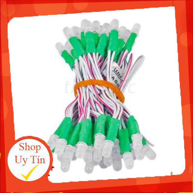 Led Ruồi Liền Dây 5mm 5V 0.02W Màu Xanh Lá Giang Tech Hub