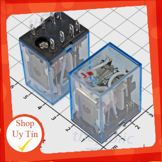 HH52P MY2NJ Rơ Le Trung Gian 220VAC 5A DPDT 8 Chân Giang Tech Hub