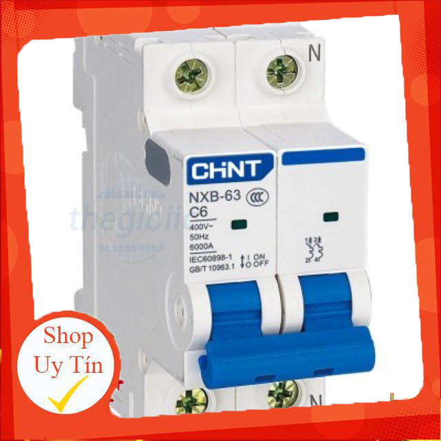 NXB-63 2P C6 6kA Aptomat MCB CHiNT 2 Cực 6A Giang Tech Hub