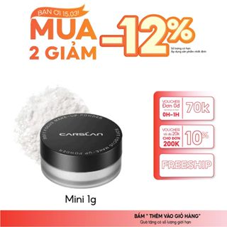 Phấn phủ kiềm dầu Carslan chống nước chống mồ hôi ngăn bóng dầu trong suốt 1g 2025