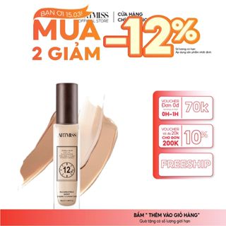 Kem nền artmiss 12h dạng lỏng dưỡng ẩm kiểm soát dầu lâu trôi chống thấm nước 12H - 40ML