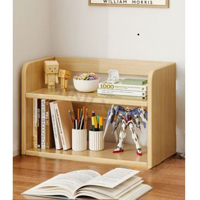 Kệ sách 2 tầng để bàn bằng gỗ bo góc 2026