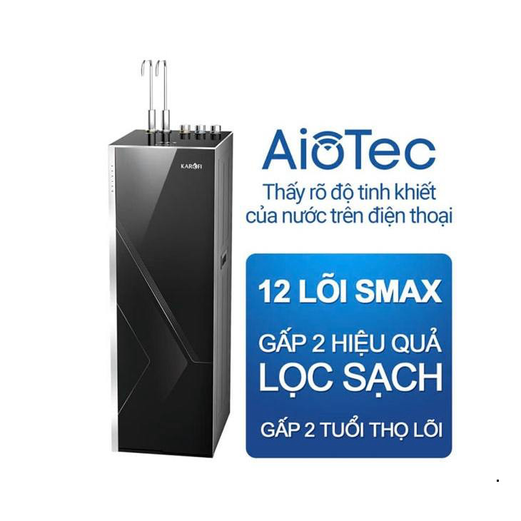 GIAO TOÀN QUỐC - Máy lọc nước nóng lạnh Karofi 12 lõi 2 vòi có wifi KAD-M85