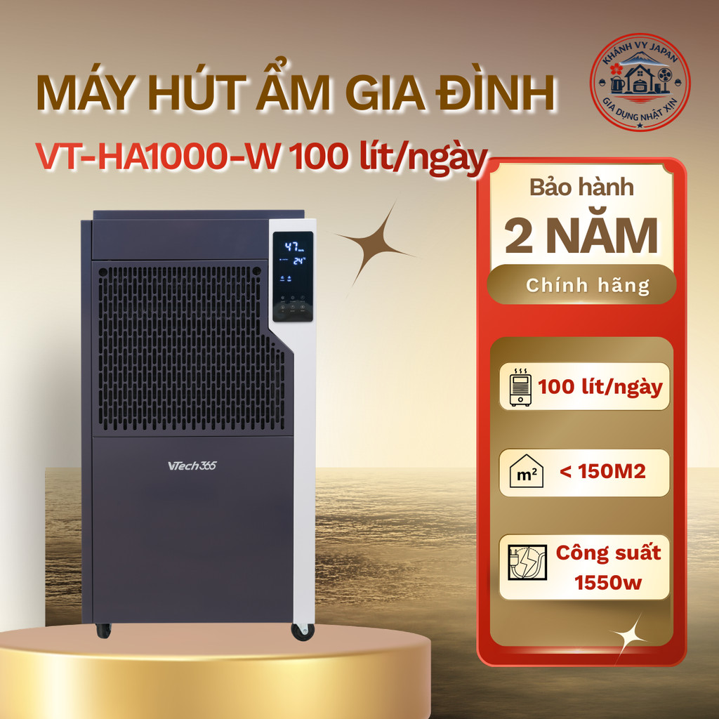 Máy hút ẩm công nghiệp VTECH365 VT-HA1000-CN 100L/ngày