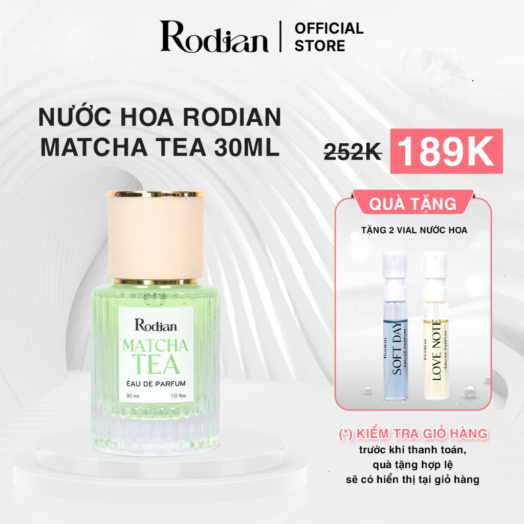 Nước Hoa Rodian Matcha Tea Chính Hãng - Sang Trọng - Trí Thức Nữ