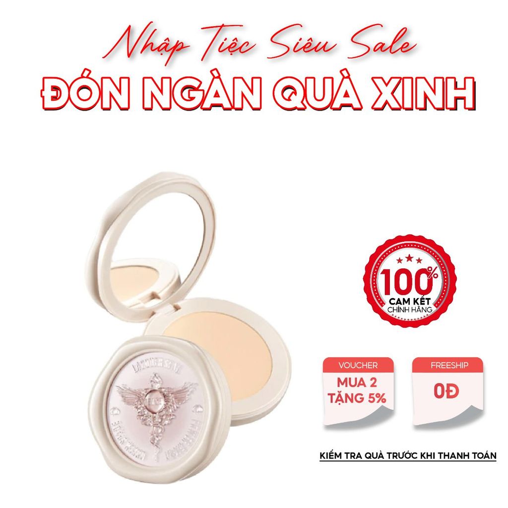 Phấn phủ dạng nén HEXZE, mỏng nhẹ, kiềm dầu, kháng nước, giữ lớp nền lâu trôi