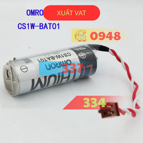 Pin nuôi nguồn Omron CS1W-BAT01 3.6V Toshiba ER17500V PLC