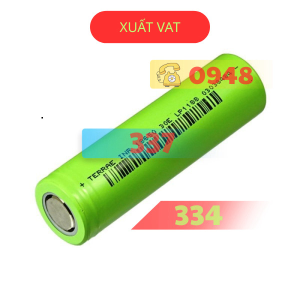 Pin sạc 18650 3.7V TERRAE INR18650 30E 3000mAh 3C