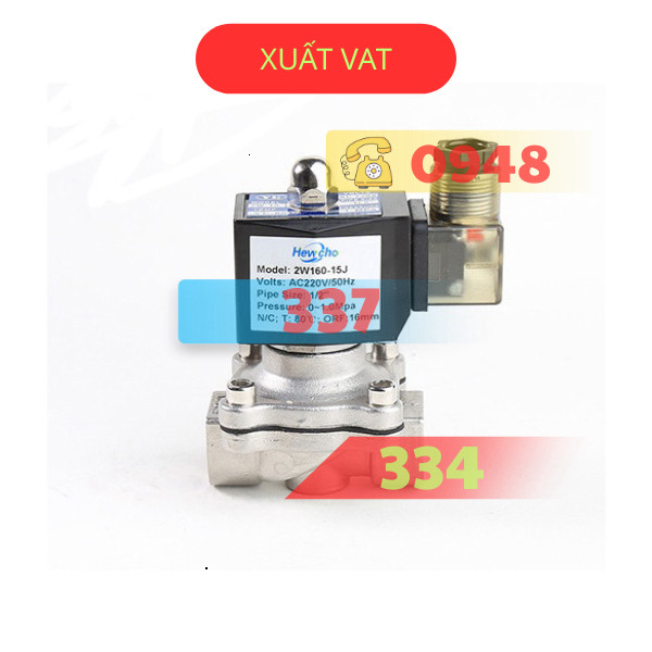 Van điện từ bằng thép không gỉ HEWCHO 2W160-15J