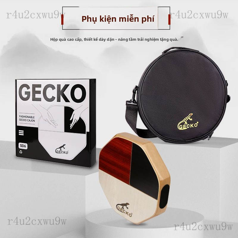 Trống bát giác Gecko GECKO Trống cajon đa giác, nhạc cụ gõ cajon được đánh bằng tay, đi kèm túi đựng