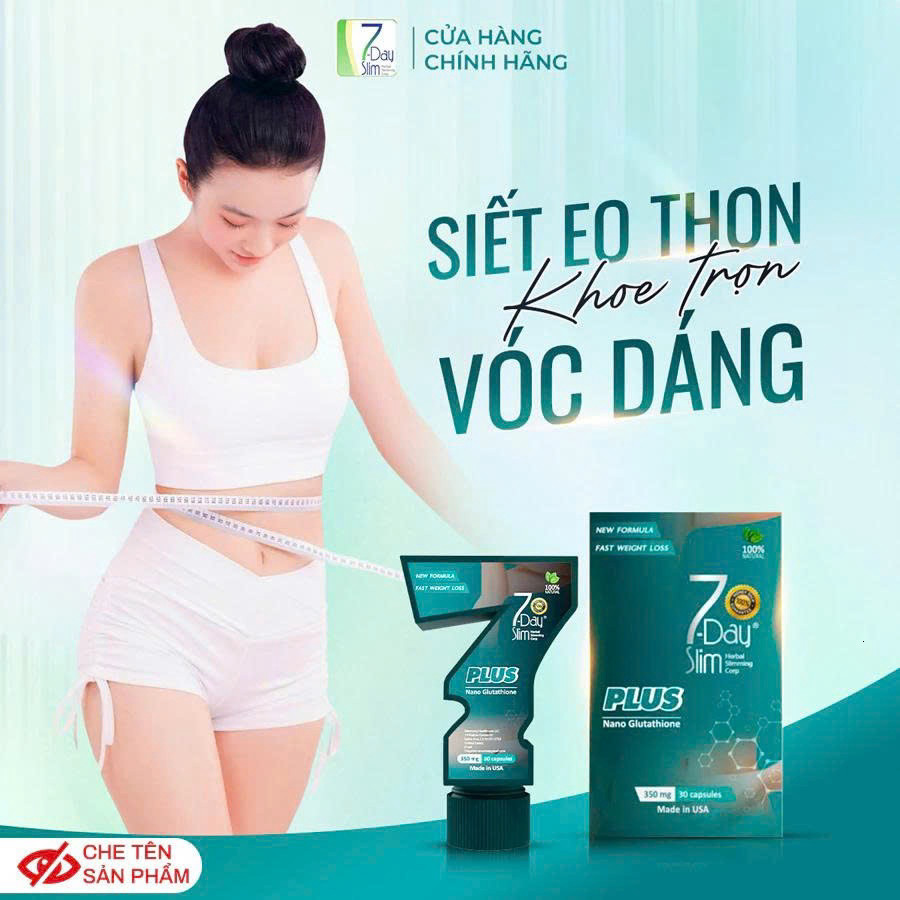 (PHÊN BẢN PLUS) Viên uống giảm cân 7 Day Slim USA 30 Viên - viên nang CÓ LOGO 7-DAY SLIM