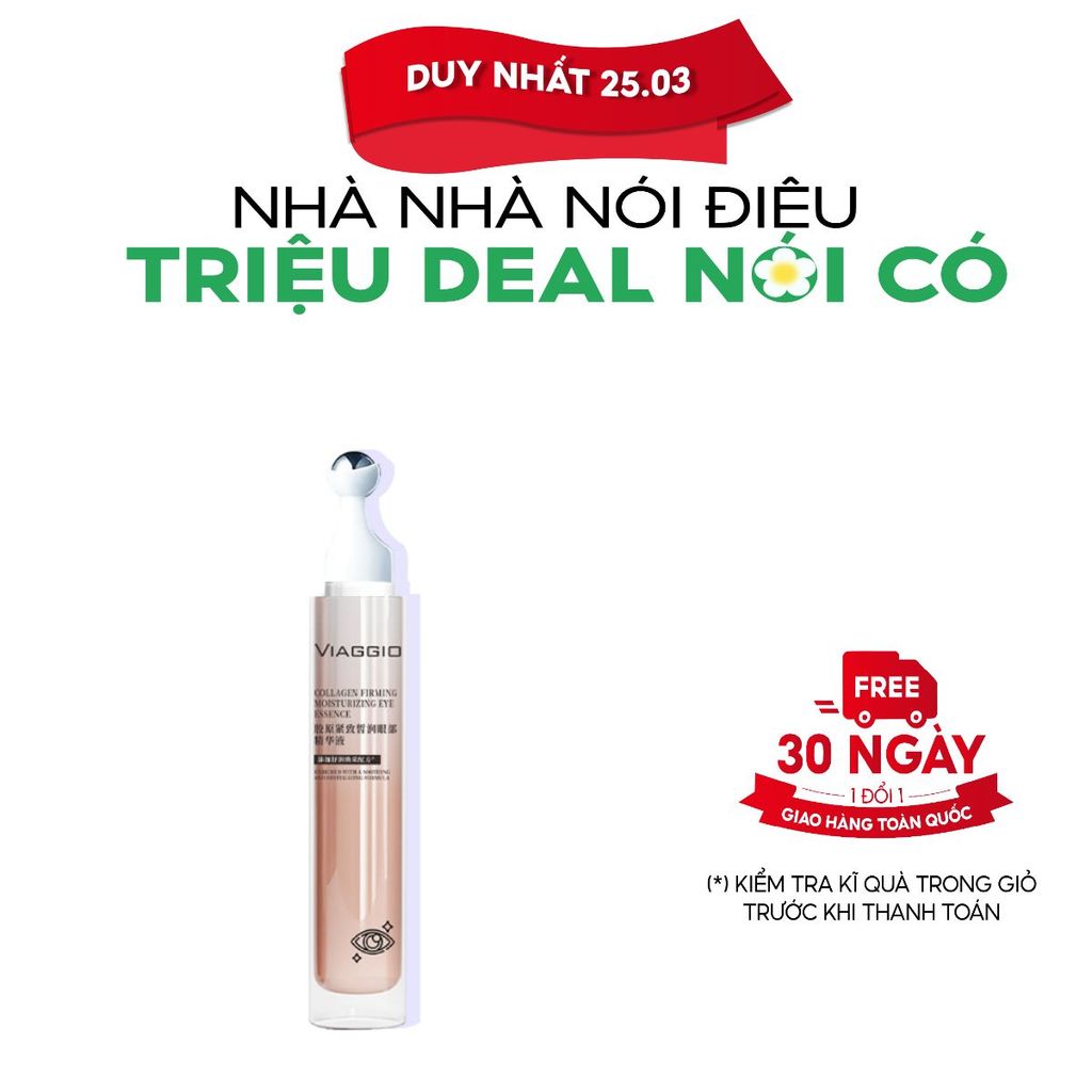 Tinh chất giảm bọng mắt Viaggio làm đầy nếp nhăn Collagen firming moisturezing eye essence
