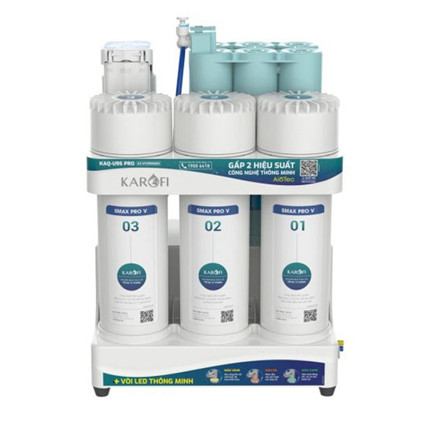 KAQ-U95 PRO- Máy Lọc Nước RO Karofi KAQ-U95 PRO - Hệ 10 lõi - Công nghệ AioTec - Bảo Hành Chính Hãng