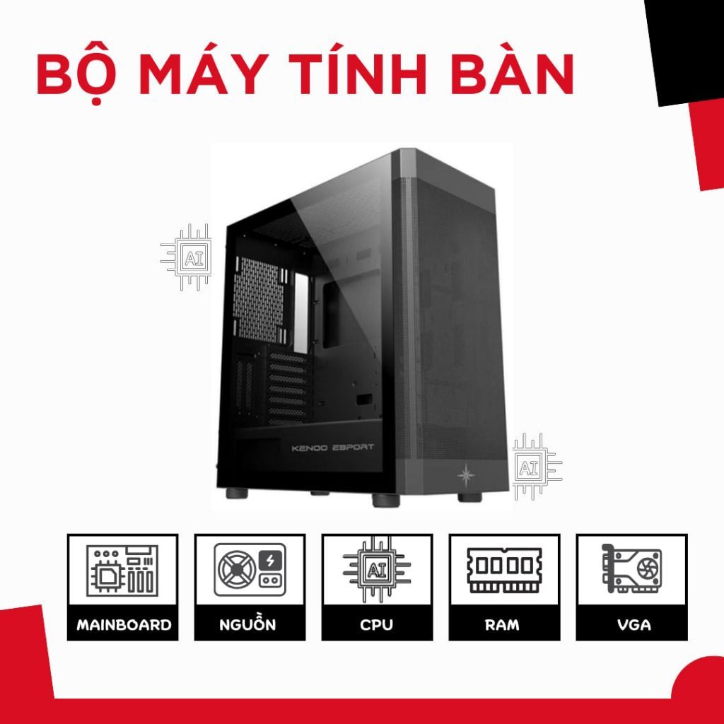 Bộ máy tính bàn gaming I7 8700 16GB/32GB, Z370, 256GB. chuyên game. Bảo hành tuỳ theo sản phẩm.