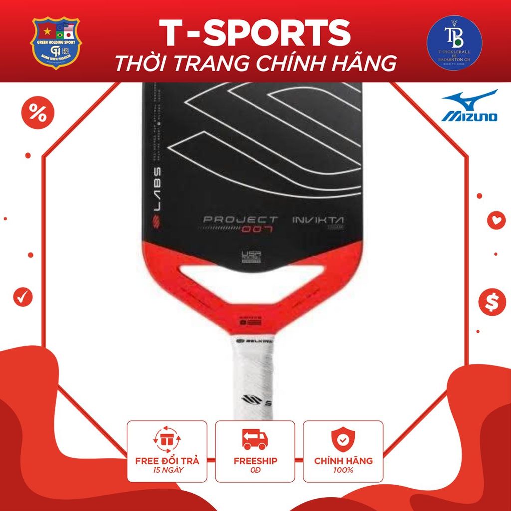 Vợt Pickleball Selkirk 007 Project Invicta Oversized 14mm Đỉnh Cao Kiểm Soát & Phong Cách Của Bạn