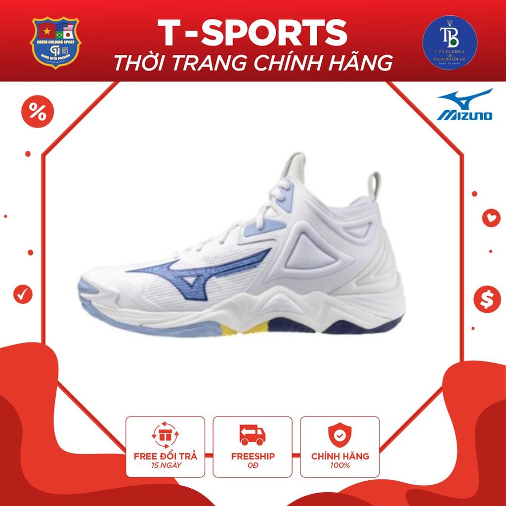 Giày Bóng Chuyền Mizuno Wave Momentum 3 MID - Đệm Êm ENERZY, Cổ Cao Mid-Cut, Hỗ Trợ Di Chuyển Nhanh