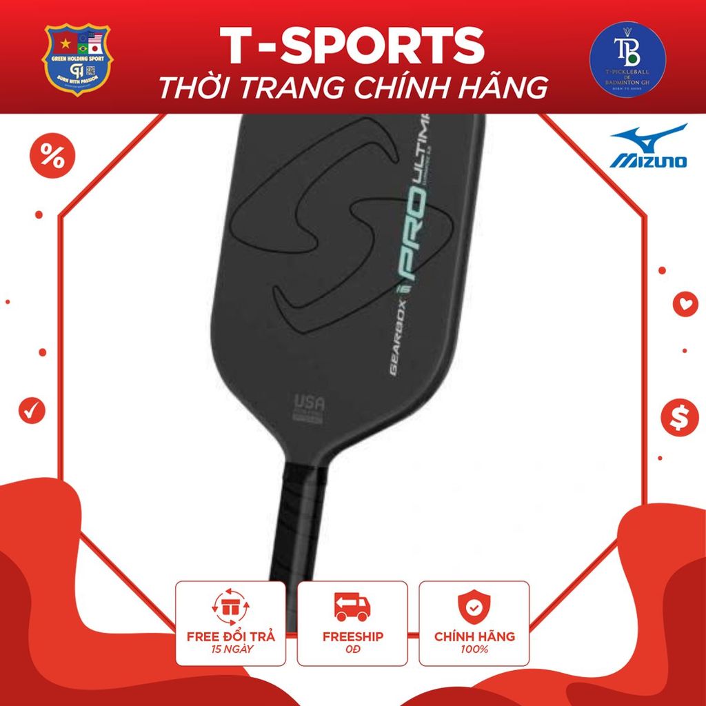 Vợt pickleball Gearbox Pro Ultimate Elongated - Cao Cấp , Siêu Bền & Kiểm Soát
