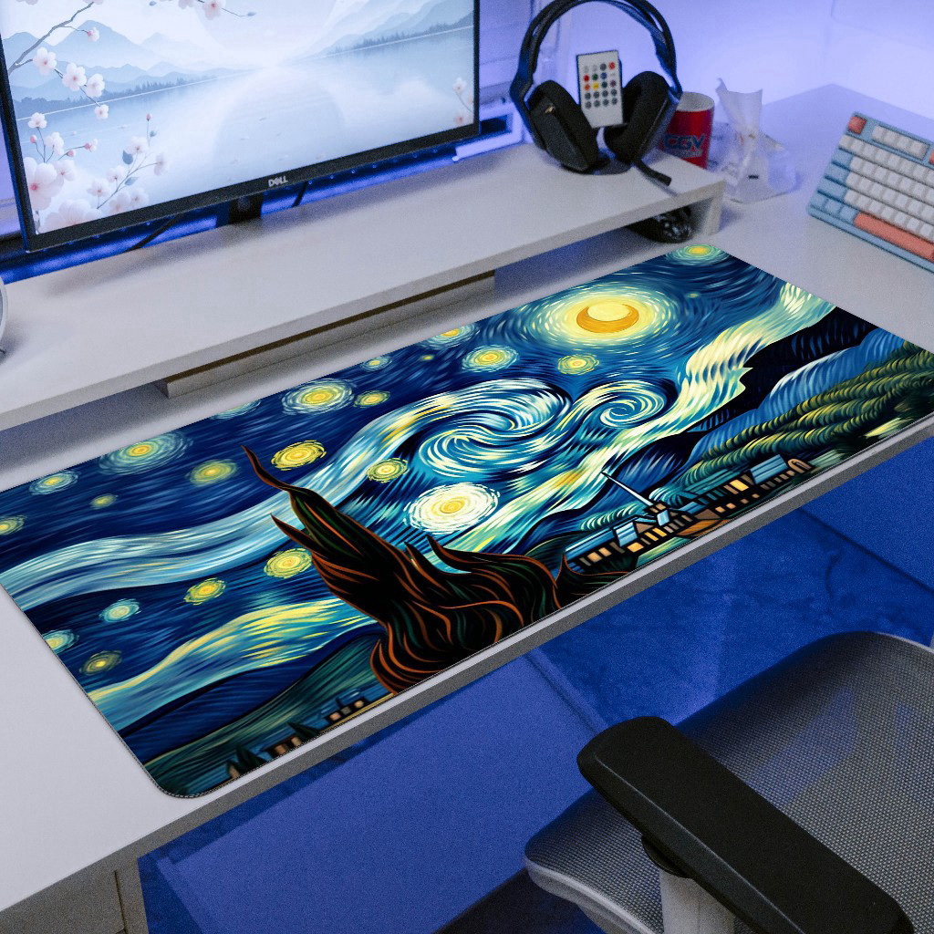 Lót Chuột Gaming Deskmat 90x40 / 80x30cm, Pad Chuột Chống Trượt