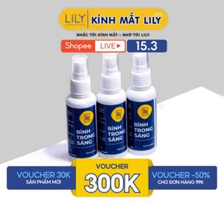 Một chai nước xịt rửa mắt kính LILYEYEWEAR chuyên dụng 60ml
