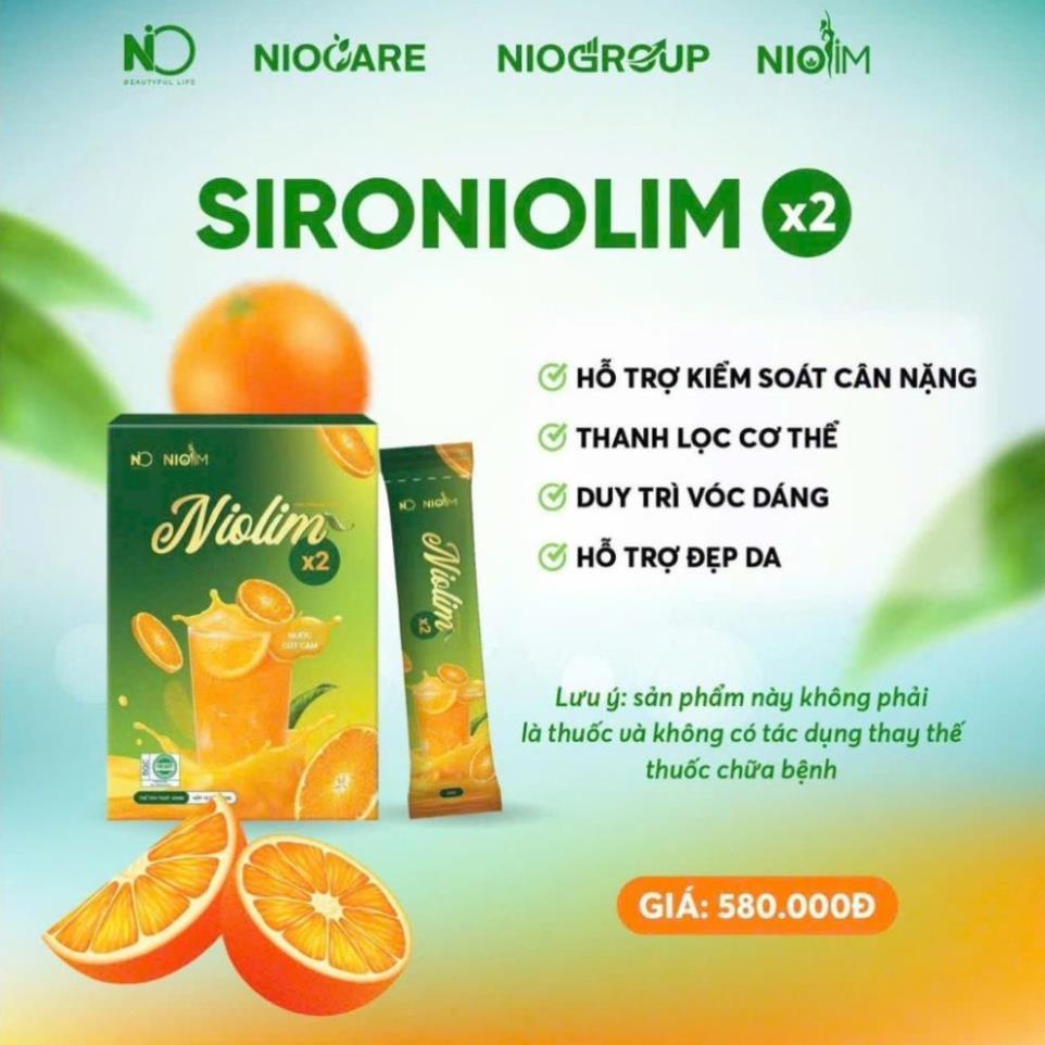 Bao giá Siro Giảm Cân Nio Slim Chính Hãng - Giảm Cân NIOLIM X2 Mẫu Mới giảm cân nhanh an toàn, hiệu 