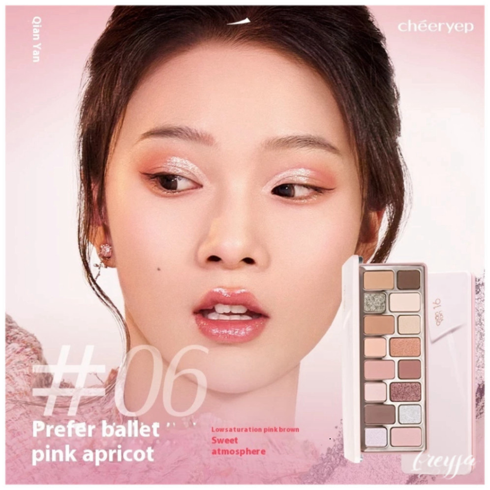 Phấn mắt Qian Yan Phong Cách Mới CHEERYEP Phấn Mắt Qianyan 16 Màu Chính Hãng Phấn mắt Qianyan CHEERY