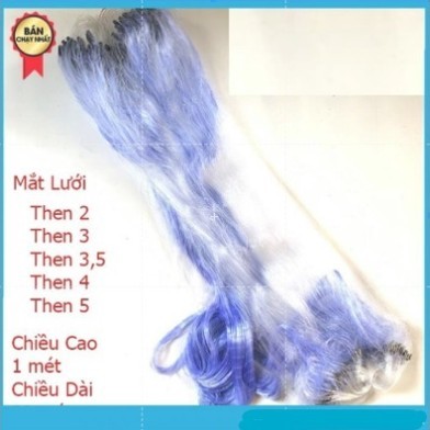Lưới Đánh Cá 3 Màn Lưới Thái Xanh, Cao 1 Mét, Dài 80 Mét, Đủ Loại ; Then 2, then 3, then 4, then 5