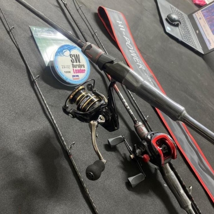 Bộ cần câu lure Hi Power siêu rẻ ( tặng kèm dây pe + bộ mồi câu ) chuyên lure lóc , sộp ,...